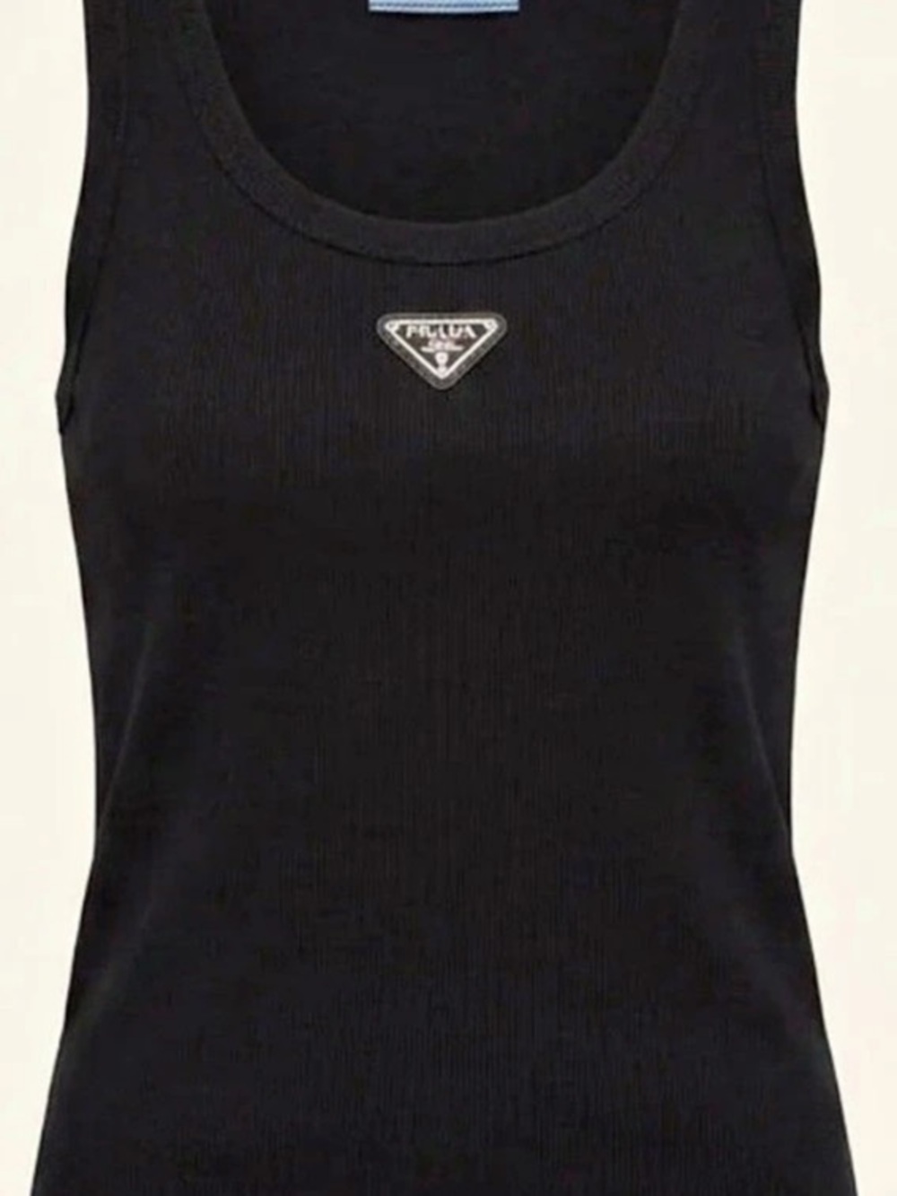 Women’s Prada Re-Edition Cotton Tank Top Black S